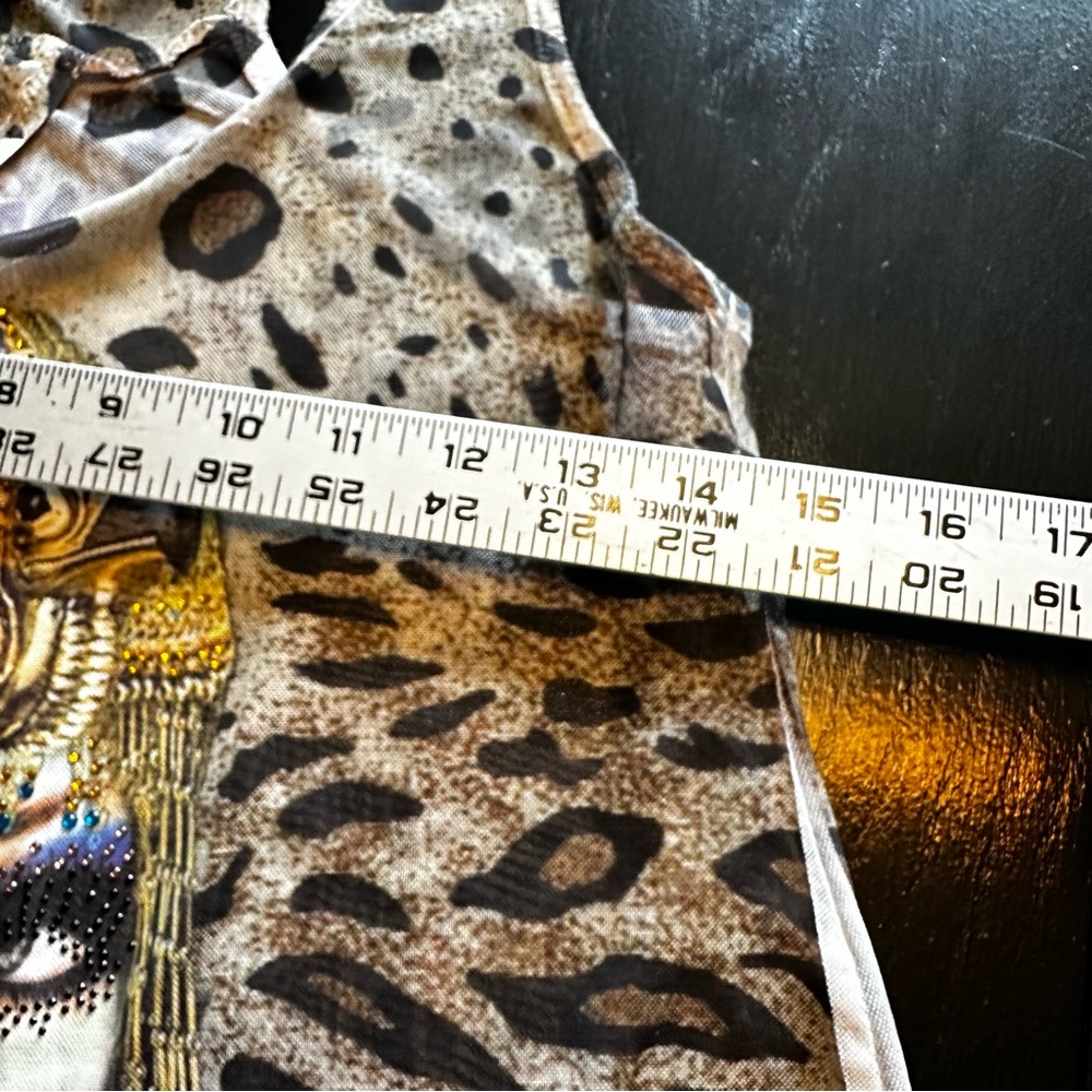 Vintage Small Cleopatra King Tut Sheer Costume Trisha Paytes Tank Top 90s y2k - Picture 5 of 7